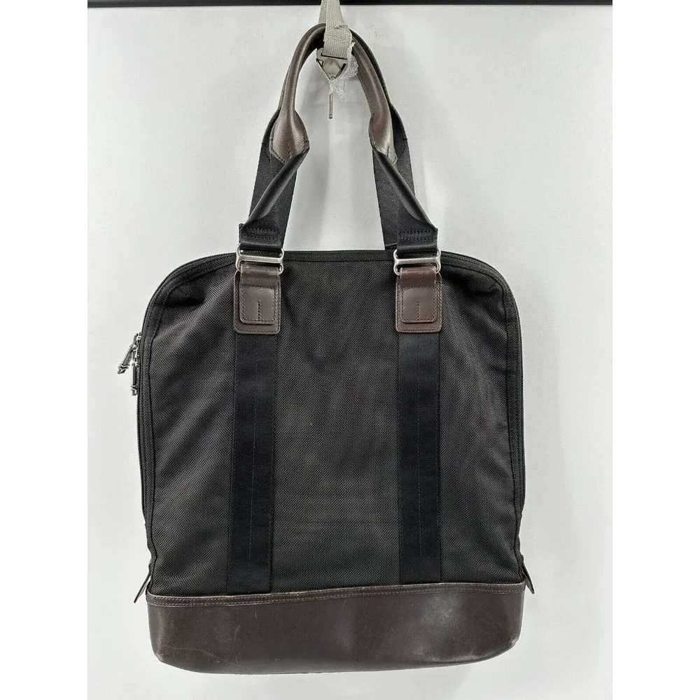 TUMI ALPHA BRAVO Beaufort Ballistic Nylon & Leather Hand Travel Bag 15”x16.5”